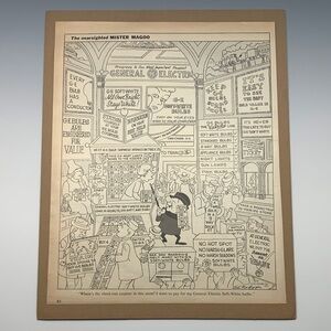 Vintage ad from Look Magazine Oct. 9, 1962 with Mr. Magoo.